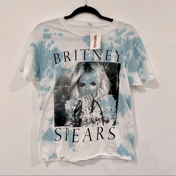 Britney Spears Cropped Tie Dye Shirt 